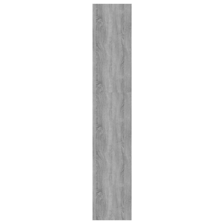 bogreol/rumdeler 80x30x166 cm konstrueret træ grå sonoma-eg