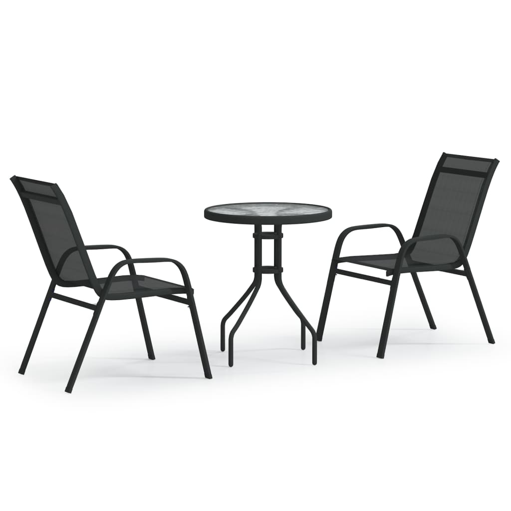 bistrosæt til haven 3 dele sort