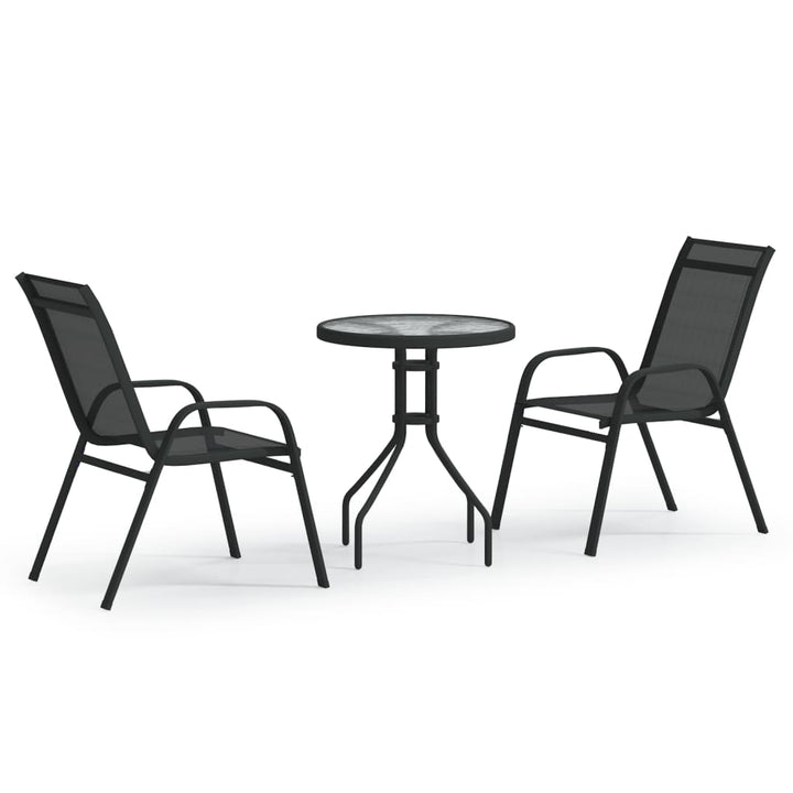 bistrosæt til haven 3 dele sort