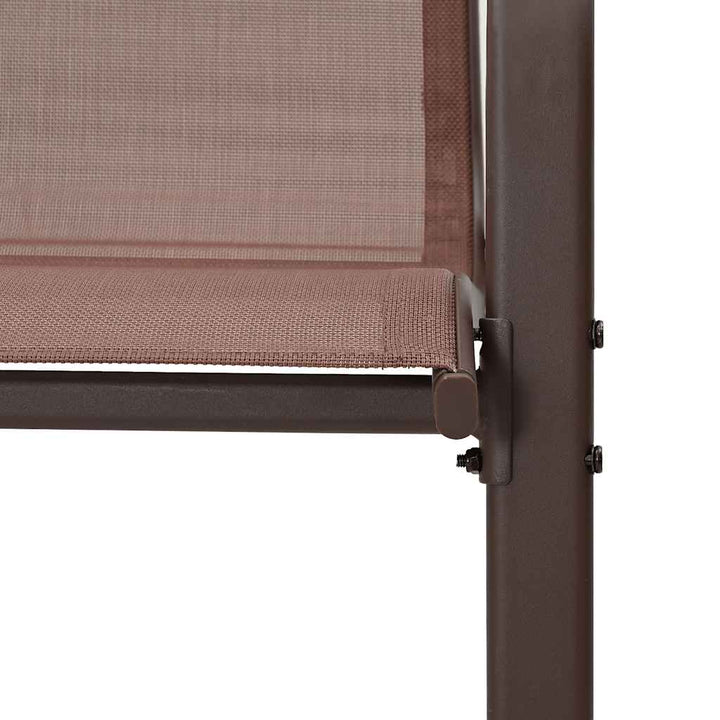 stabelbare havestole 4 stk. textilene brun