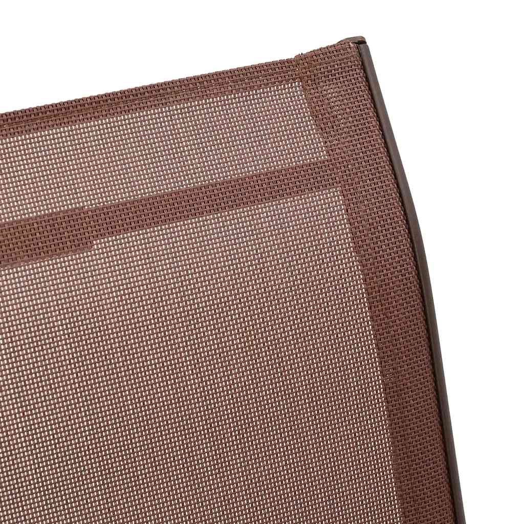 stabelbare havestole 4 stk. textilene brun
