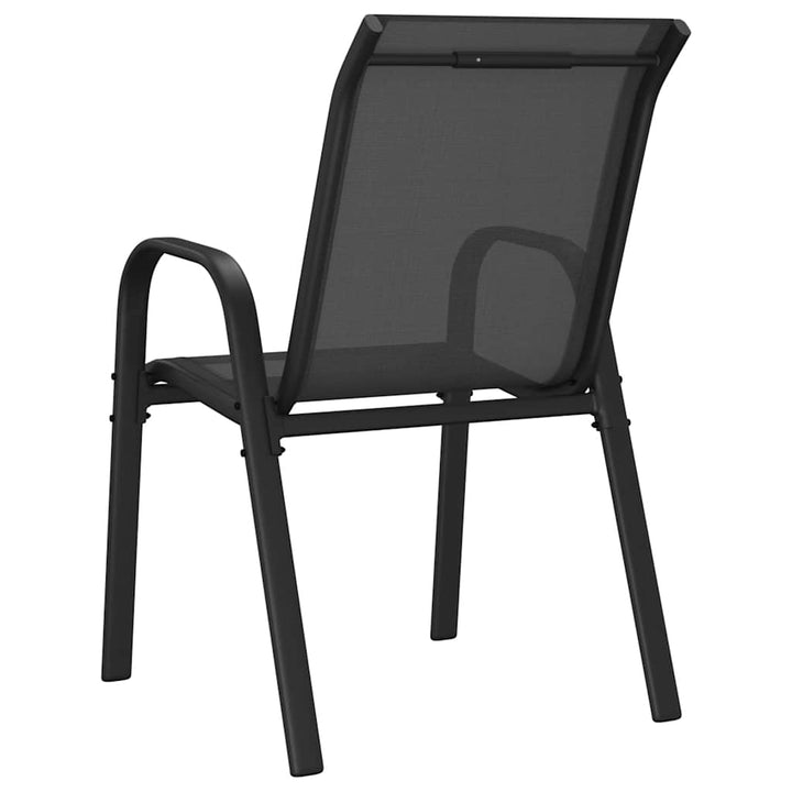 stabelbare havestole 6 stk. textilene sort
