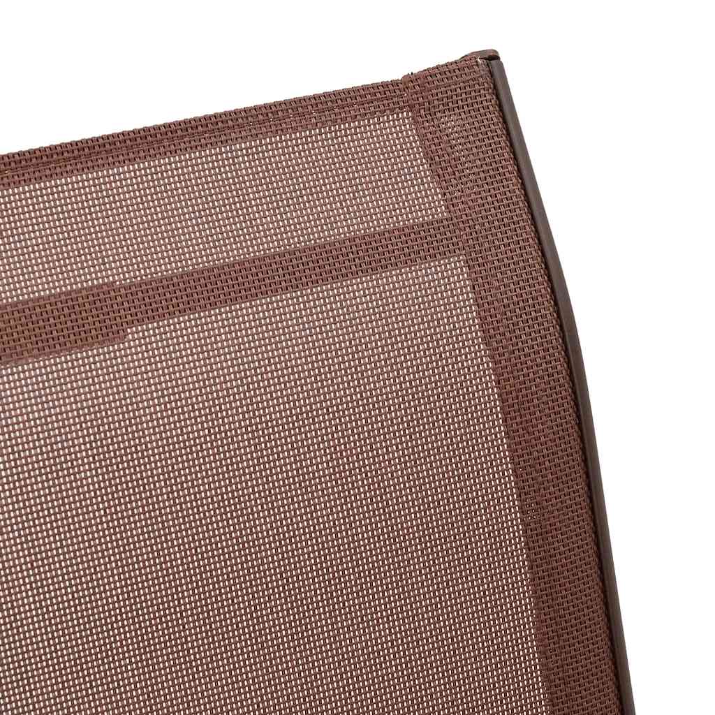 stabelbare havestole 6 stk. textilene brun