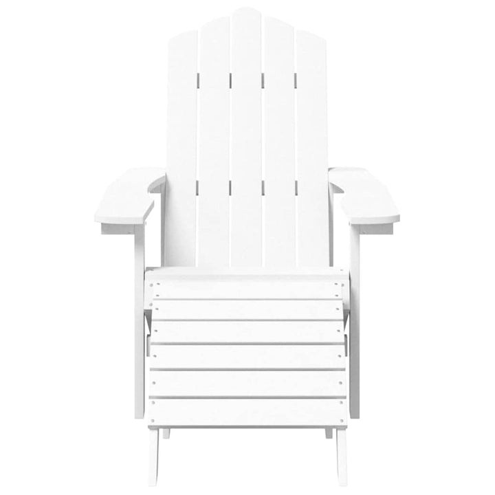 Adirondack-havestole med fodstøtte 2 stk. HDPE hvid