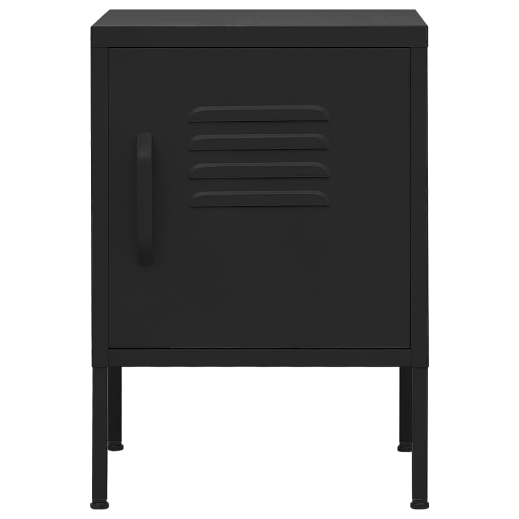 natborde 2 stk. 35x35x51 cm stål sort