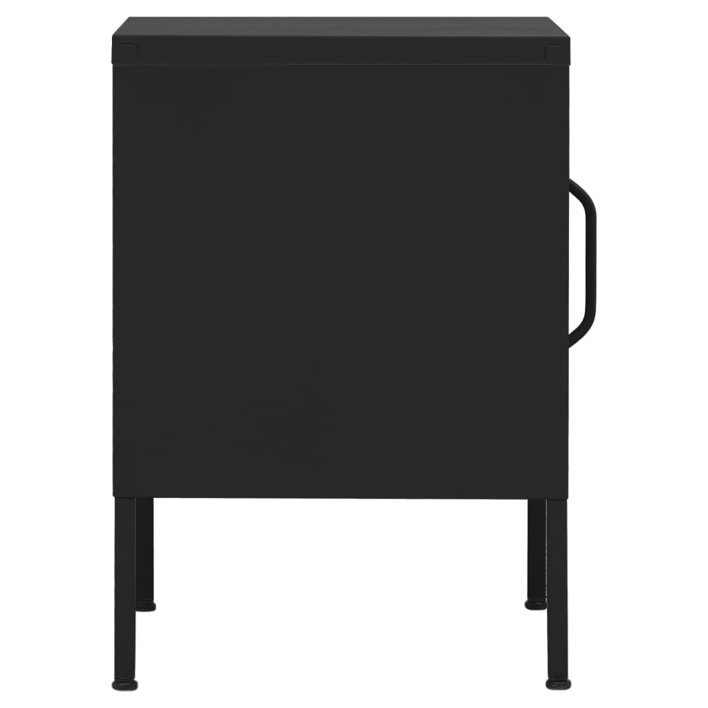 natborde 2 stk. 35x35x51 cm stål sort