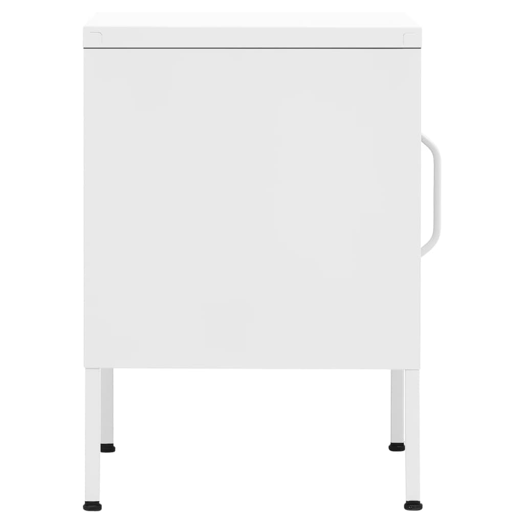 natborde 2 stk. 35x35x51 cm stål hvid