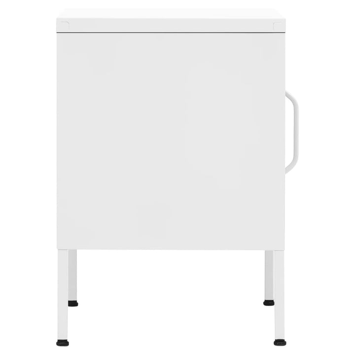 natborde 2 stk. 35x35x51 cm stål hvid