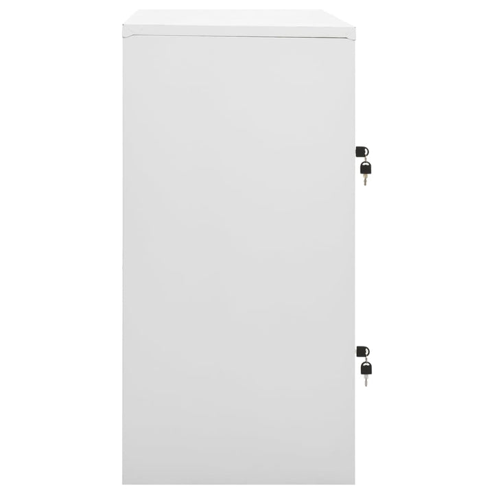 skabe 2 stk. 90x45x92,5 cm stål lysegrå og blå