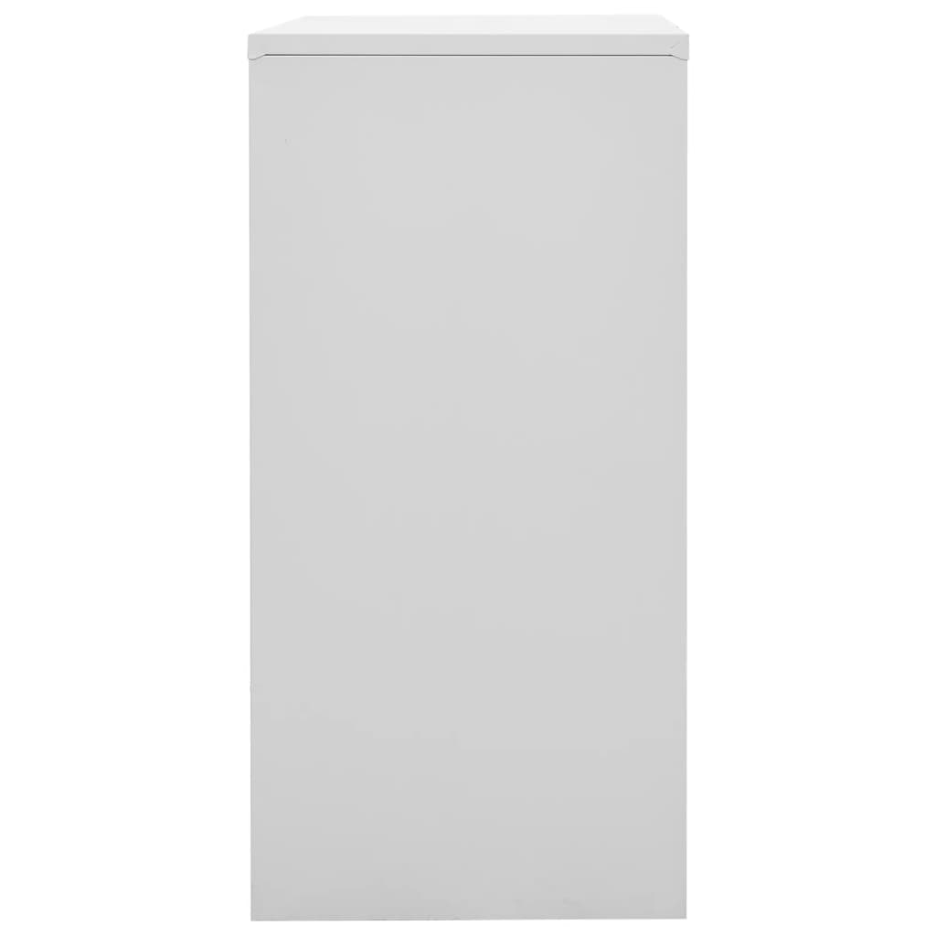 skabe 2 stk. 90x45x92,5 cm stål lysegrå og rød