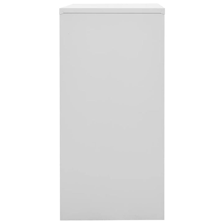 skabe 2 stk. 90x45x92,5 cm stål lysegrå og rød