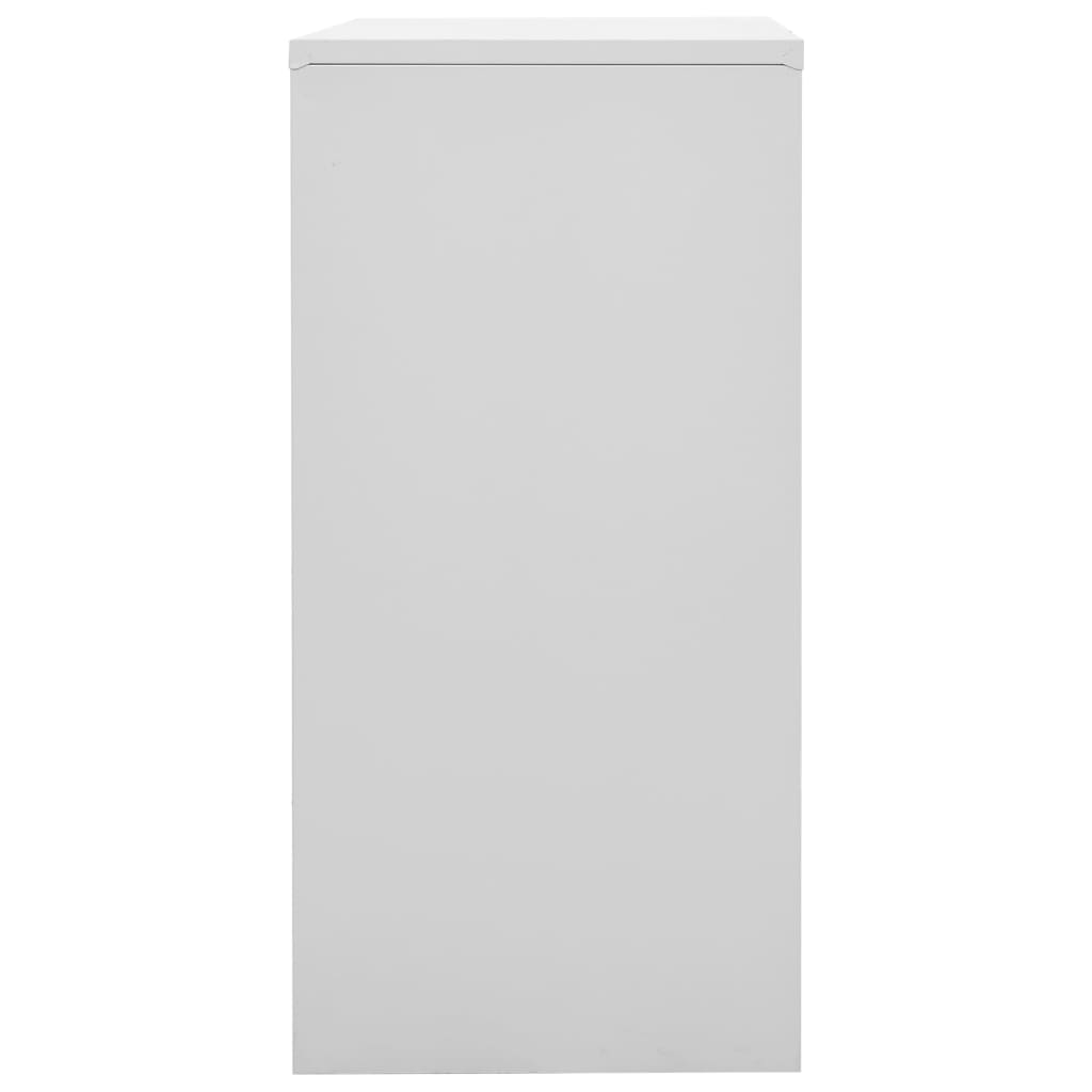 skabe 5 stk. 90x45x92,5 cm stål lysegrå og rød