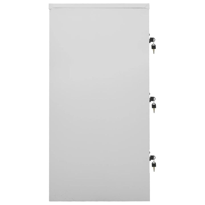 skabe 5 stk. 90x45x92,5 cm stål lysegrå og blå