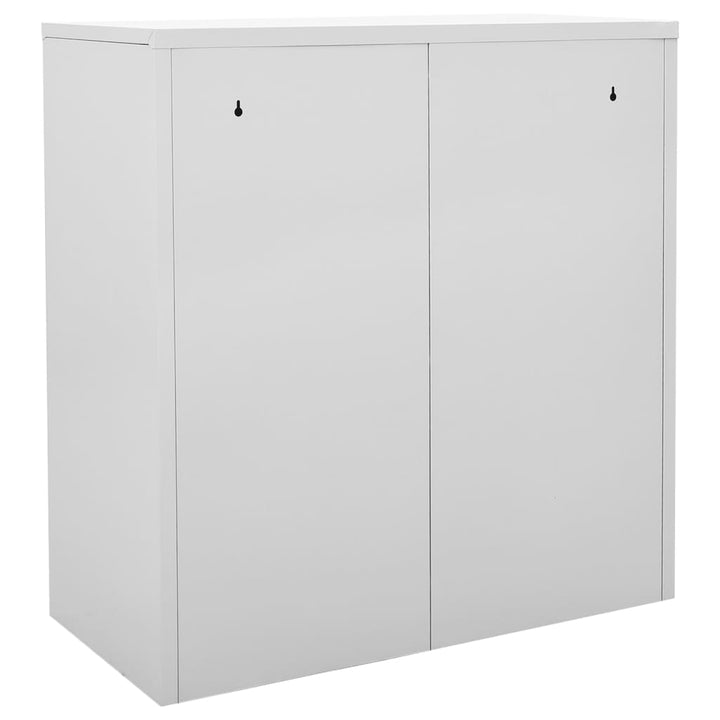 skabe 5 stk. 90x45x92,5 cm stål lysegrå og rød