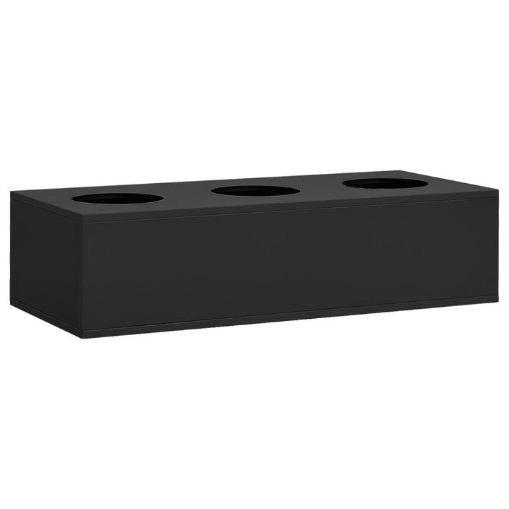 kontorskab med plantekasse 90x40x125 cm stål antracitgrå
