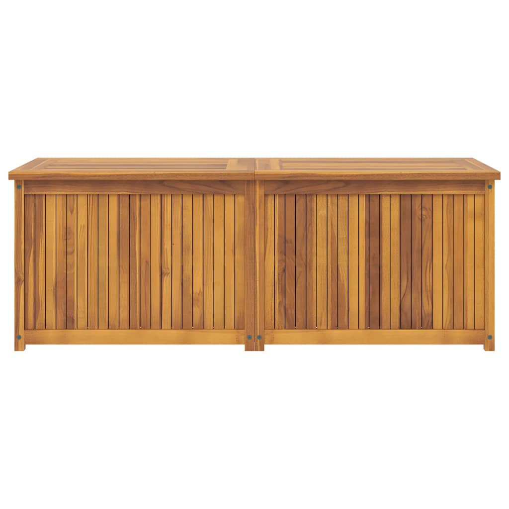 opbevaringsboks til haven 150x50x55 cm massivt teaktræ