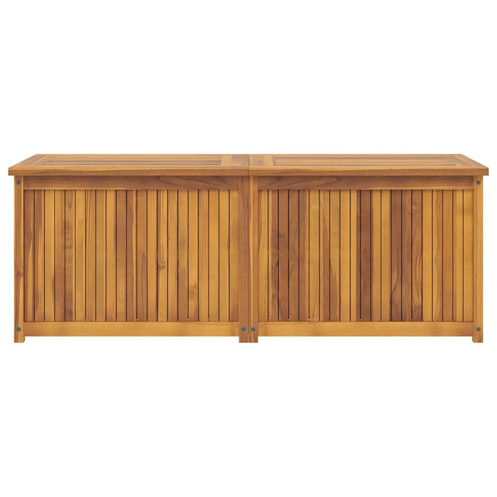 opbevaringsboks til haven 150x50x55 cm massivt teaktræ