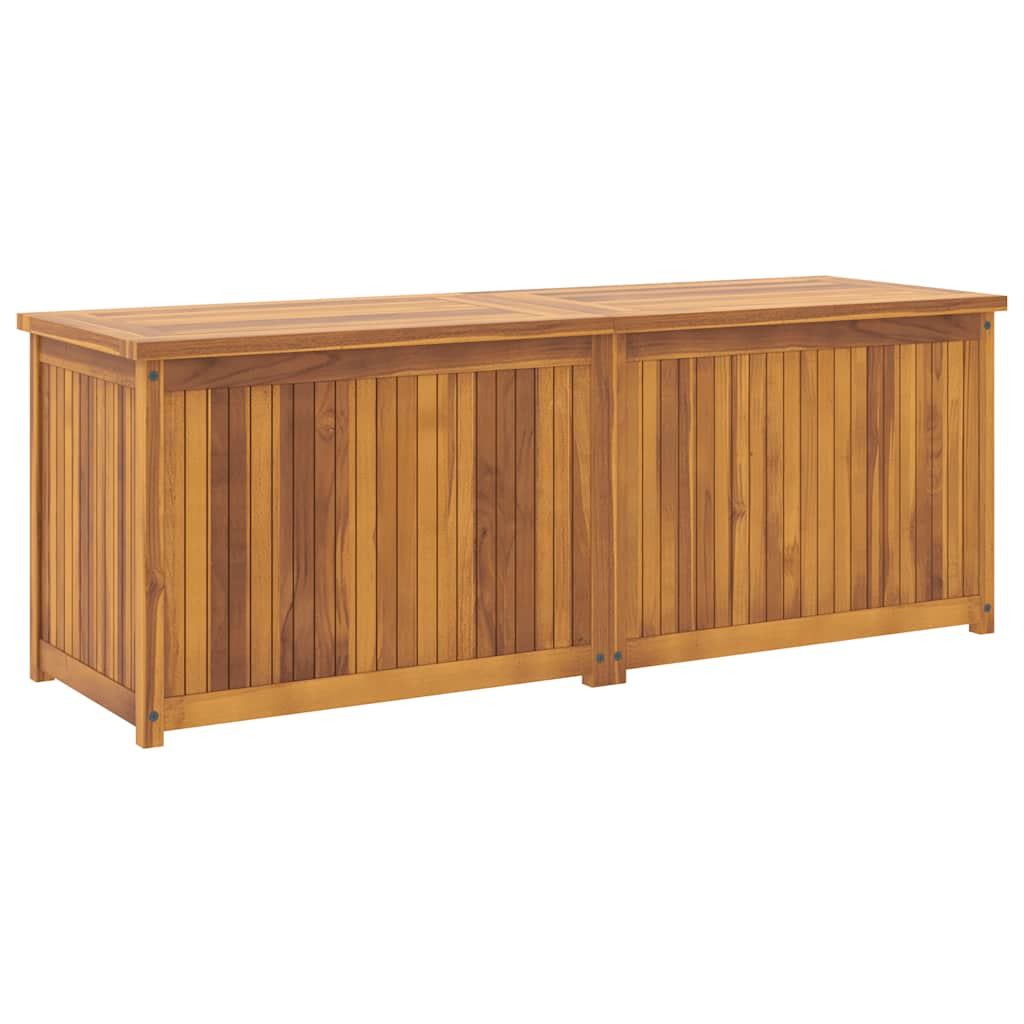opbevaringsboks til haven 150x50x55 cm massivt teaktræ