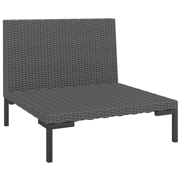 moduler til havesofa 2 stk. med hynder halvrundt polyrattan