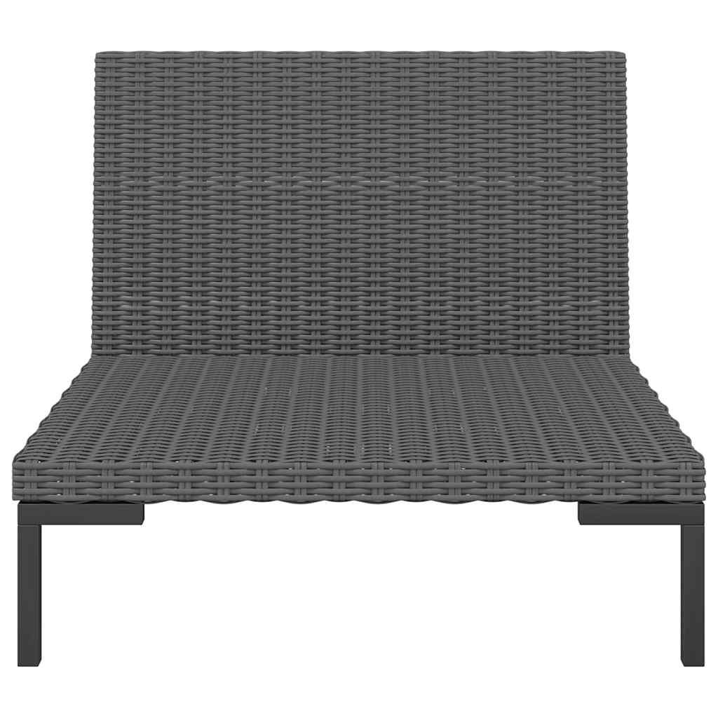 moduler til havesofa 2 stk. med hynder halvrundt polyrattan