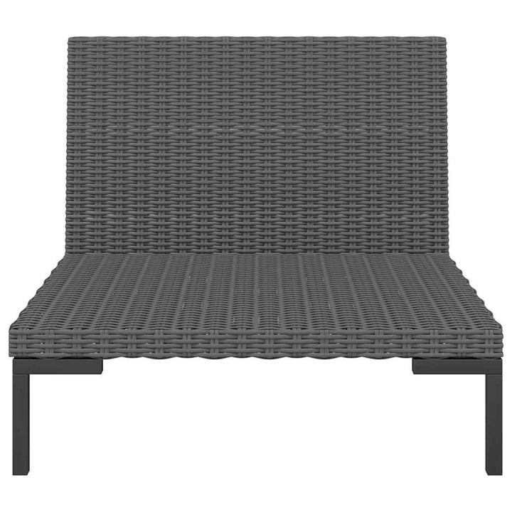 moduler til havesofa 2 stk. med hynder halvrundt polyrattan