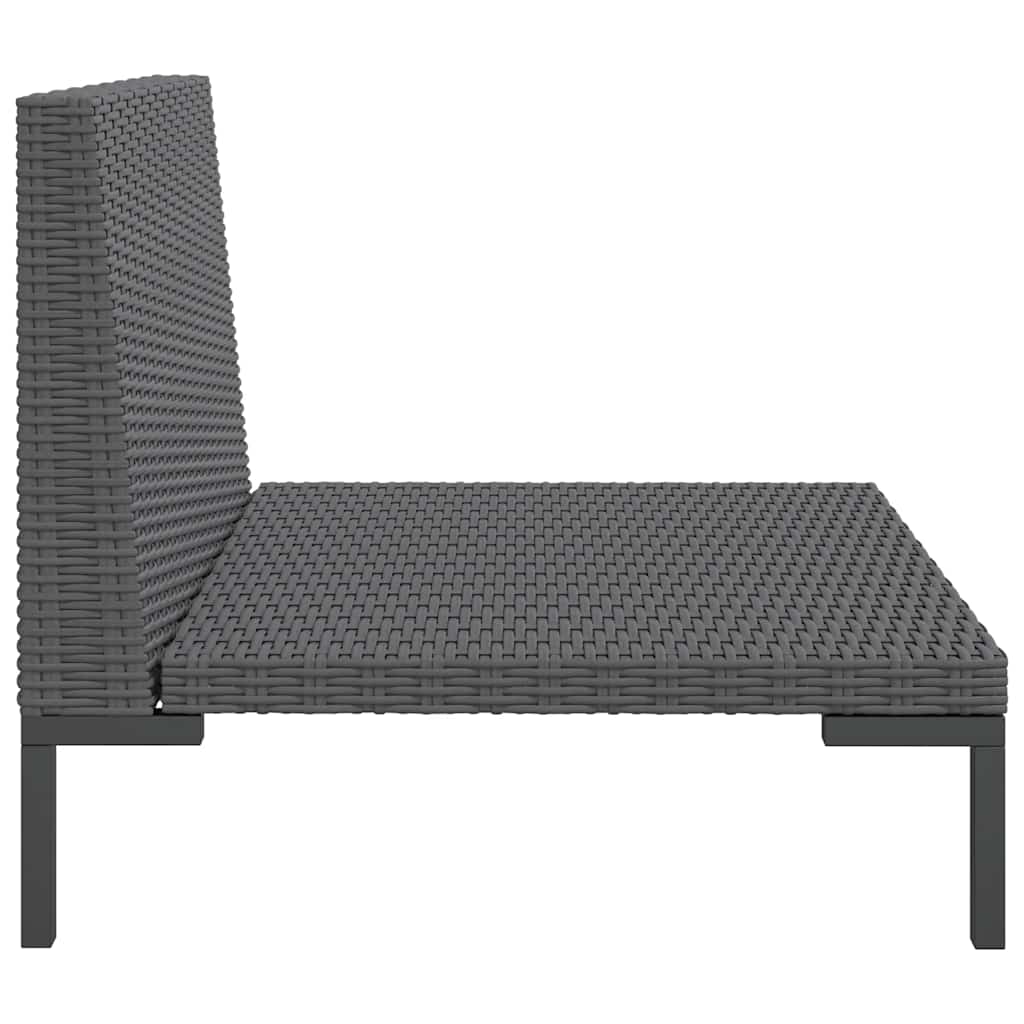 moduler til havesofa 2 stk. med hynder halvrundt polyrattan