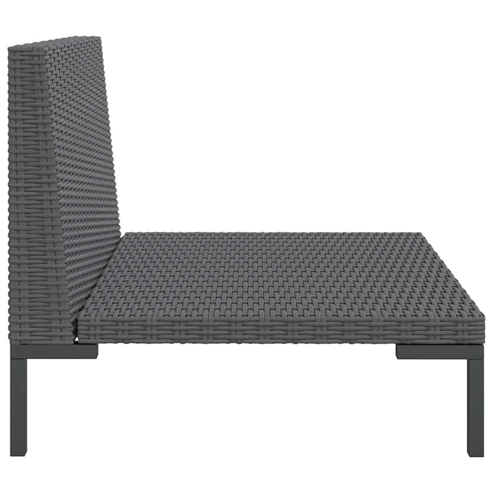 moduler til havesofa 2 stk. med hynder halvrundt polyrattan