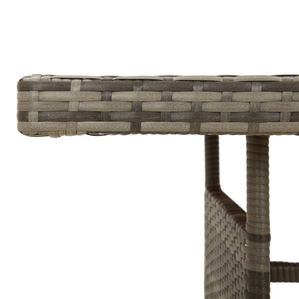 havebord 160x70x72 cm polyrattan og massivt akacietræ grå