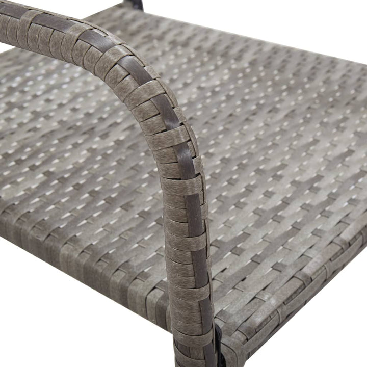 havestole 4 stk. stabelbare polyrattan grå