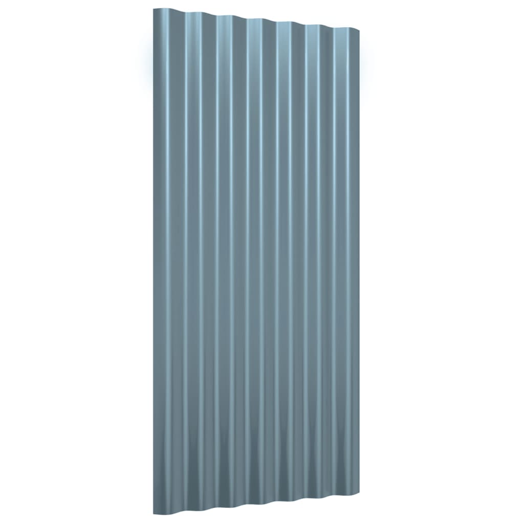 tagplader 36 stk. 80x36 cm pulverlakeret stål grå