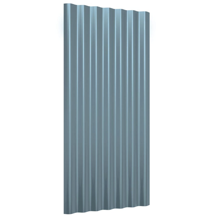 tagplader 36 stk. 80x36 cm pulverlakeret stål grå
