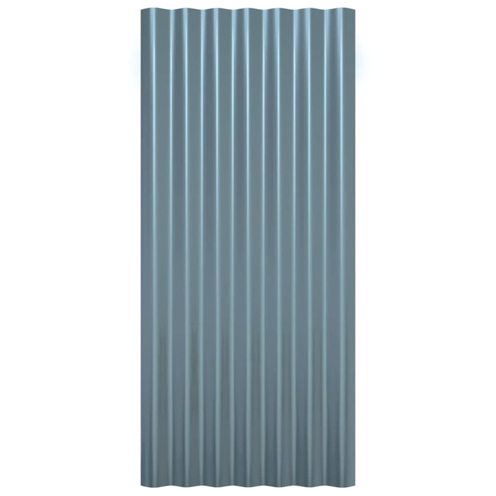 tagplader 36 stk. 80x36 cm pulverlakeret stål grå