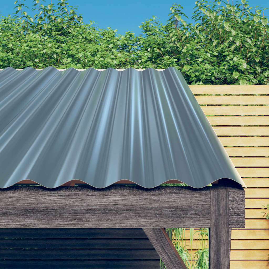 tagplader 36 stk. 80x36 cm pulverlakeret stål grå