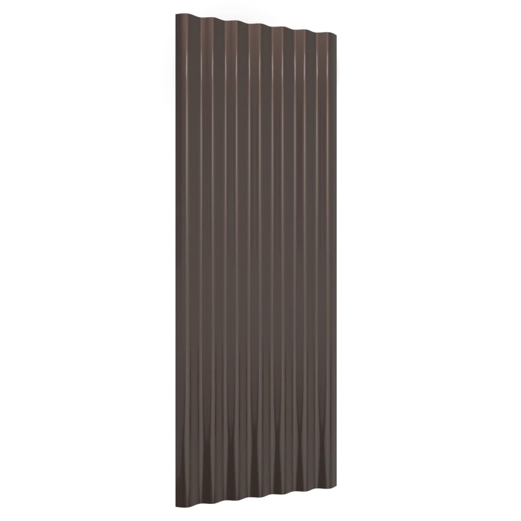 tagplader 12 stk. 100x36 cm pulverlakeret stål brun