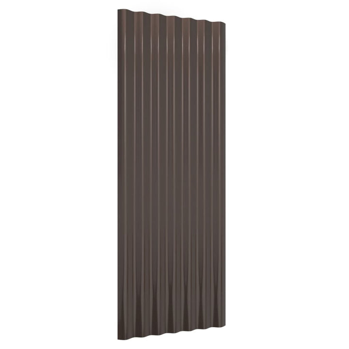 tagplader 12 stk. 100x36 cm pulverlakeret stål brun