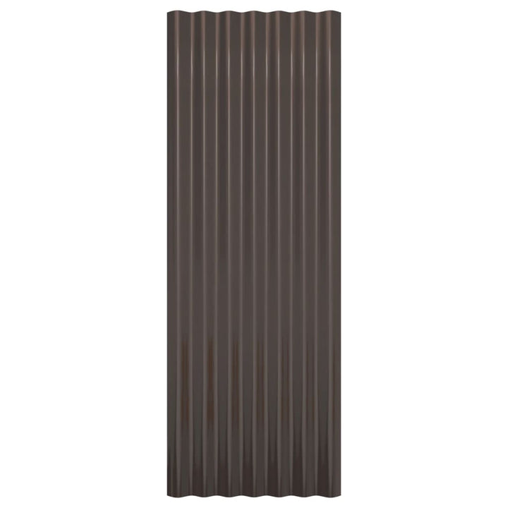 tagplader 12 stk. 100x36 cm pulverlakeret stål brun