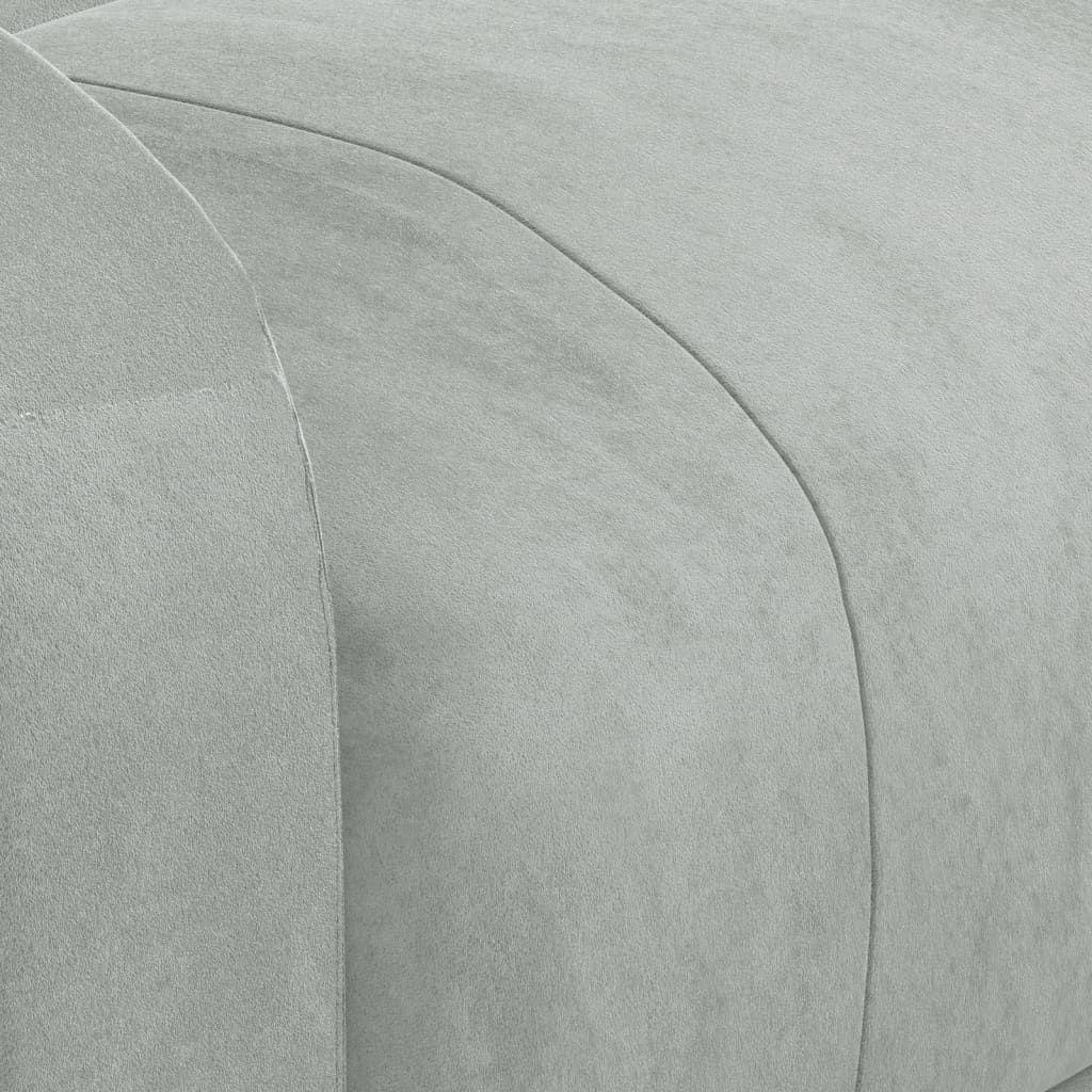 lænestol velour lysegrå