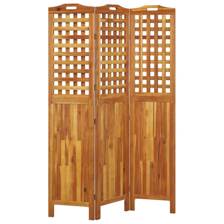 3-panels rumdeler 121,5x2x180 cm massivt akacietræ