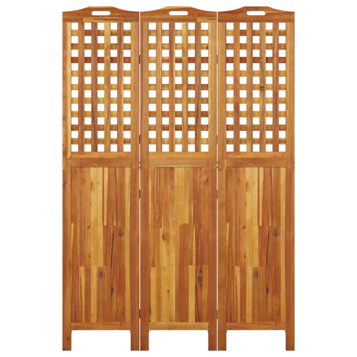 3-panels rumdeler 121,5x2x180 cm massivt akacietræ