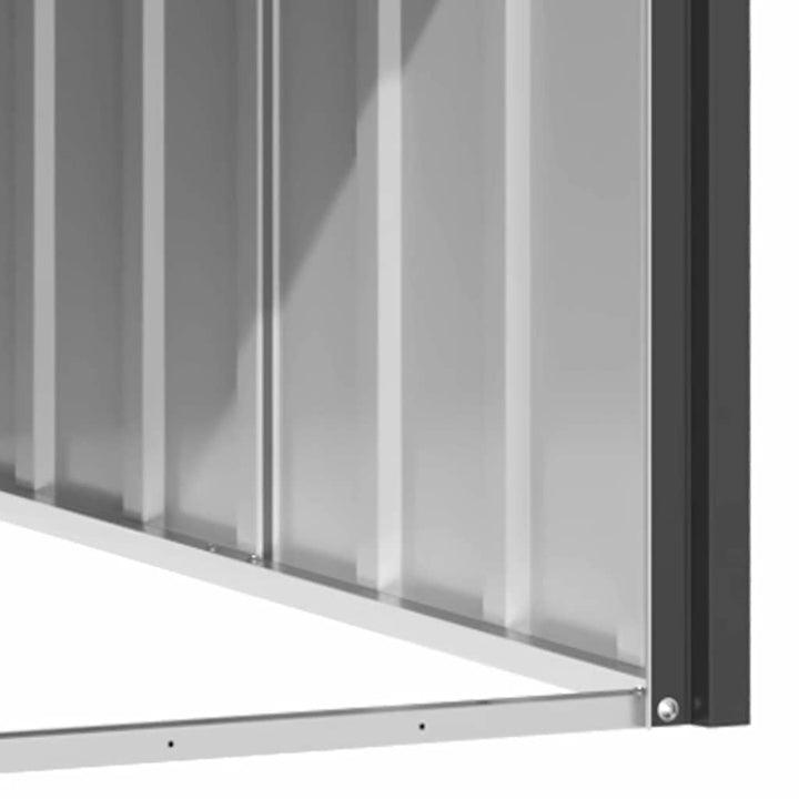hundehus 116,5x153x81,5 cm galvaniseret stål antracitgrå