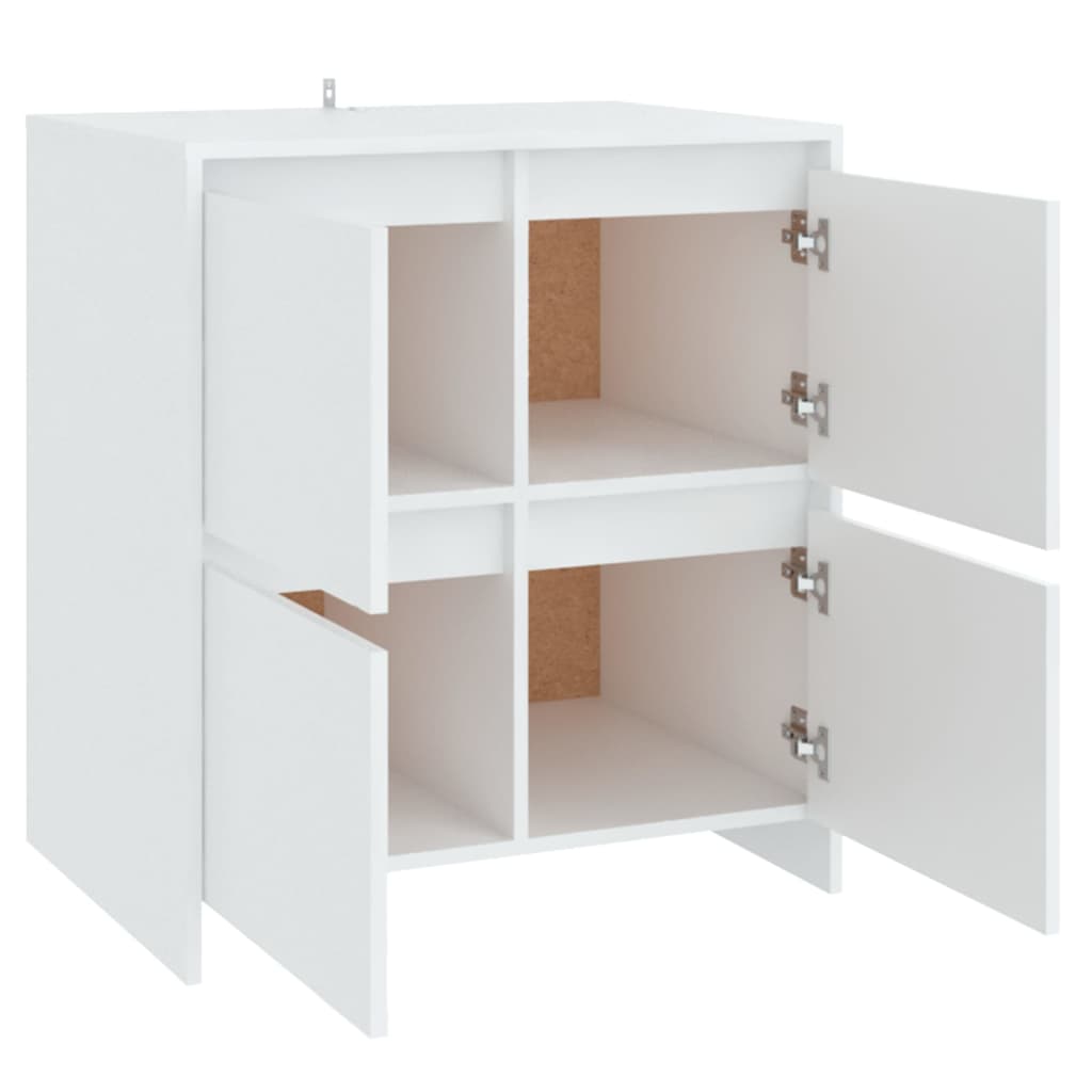 skænke 2 stk. 70x41x75 cm konstrueret træ hvid
