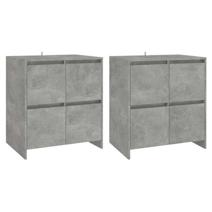 skænke 2 stk. 70x41x75 cm konstrueret træ betongrå