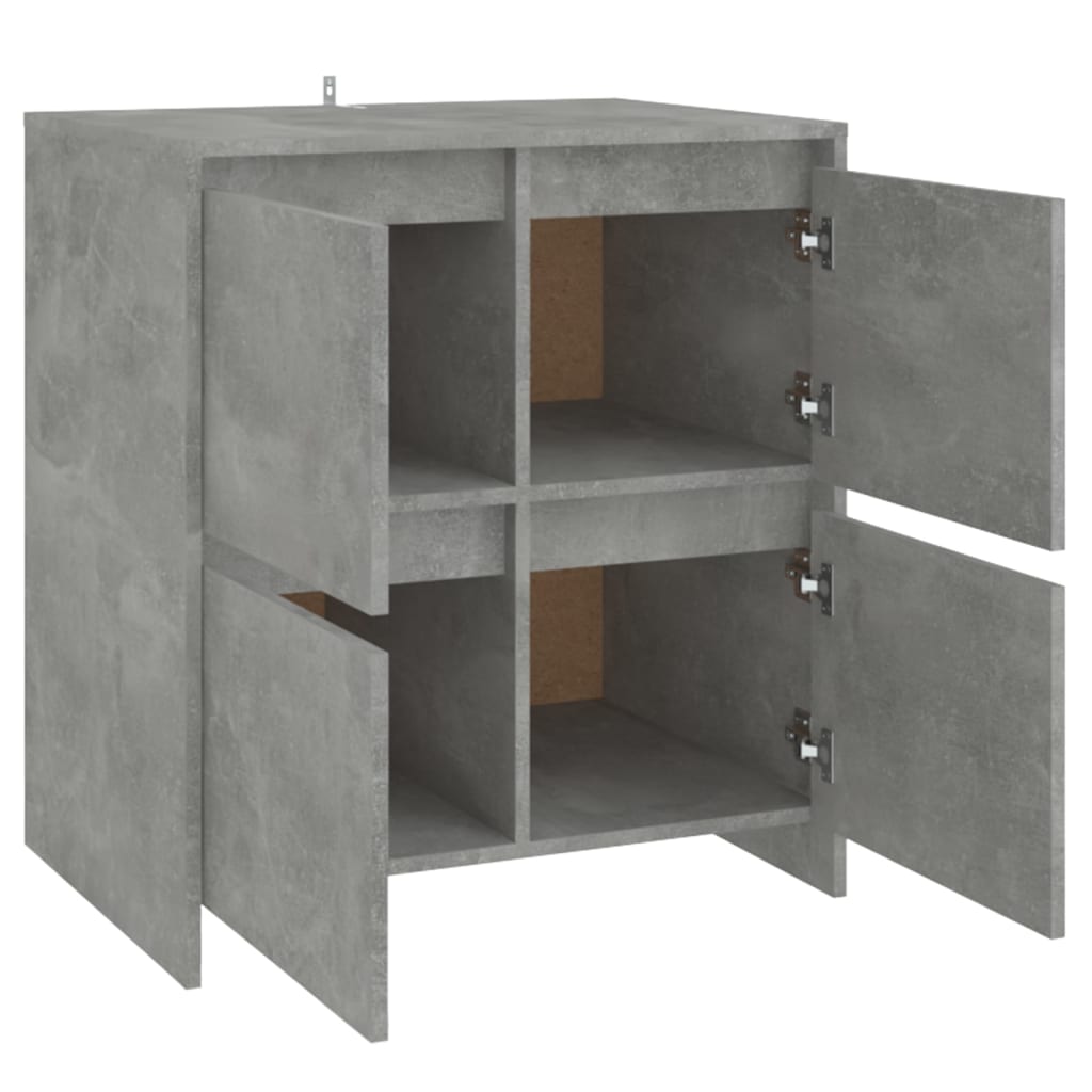 skænke 2 stk. 70x41x75 cm konstrueret træ betongrå