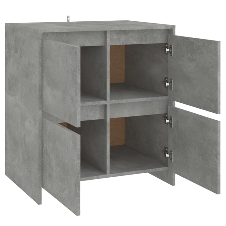 skænke 2 stk. 70x41x75 cm konstrueret træ betongrå
