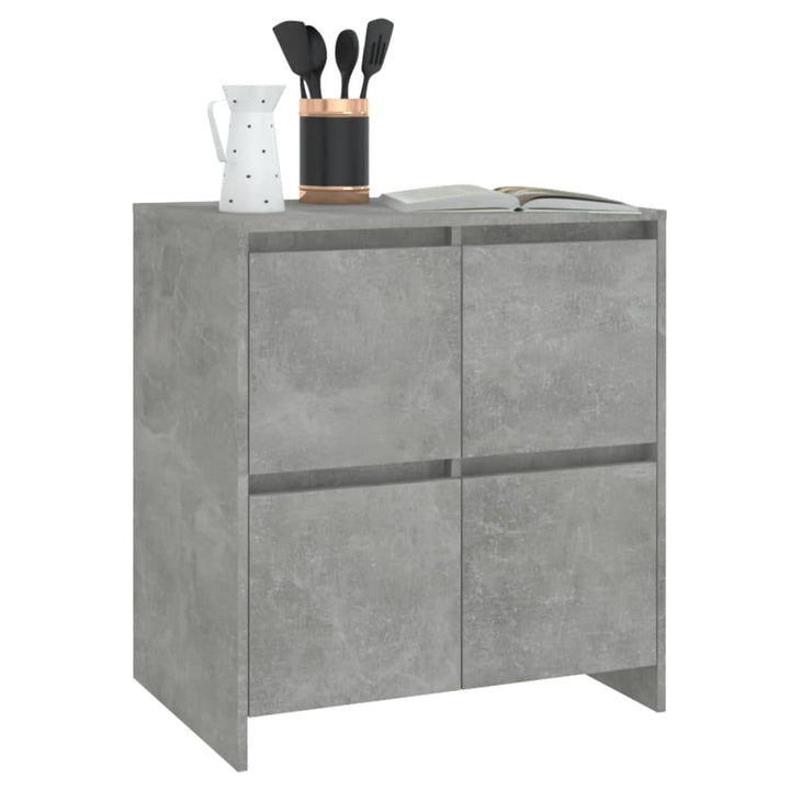 skænke 2 stk. 70x41x75 cm konstrueret træ betongrå