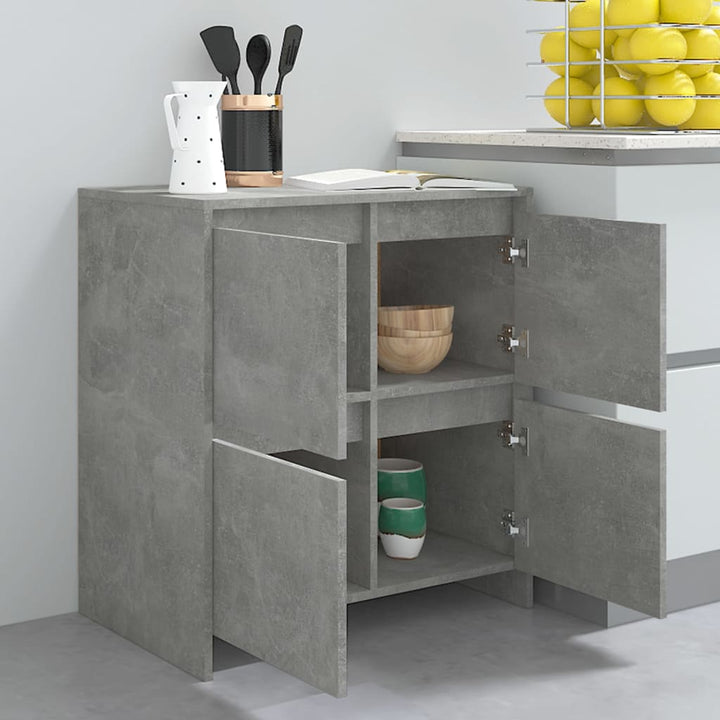 skænke 2 stk. 70x41x75 cm konstrueret træ betongrå