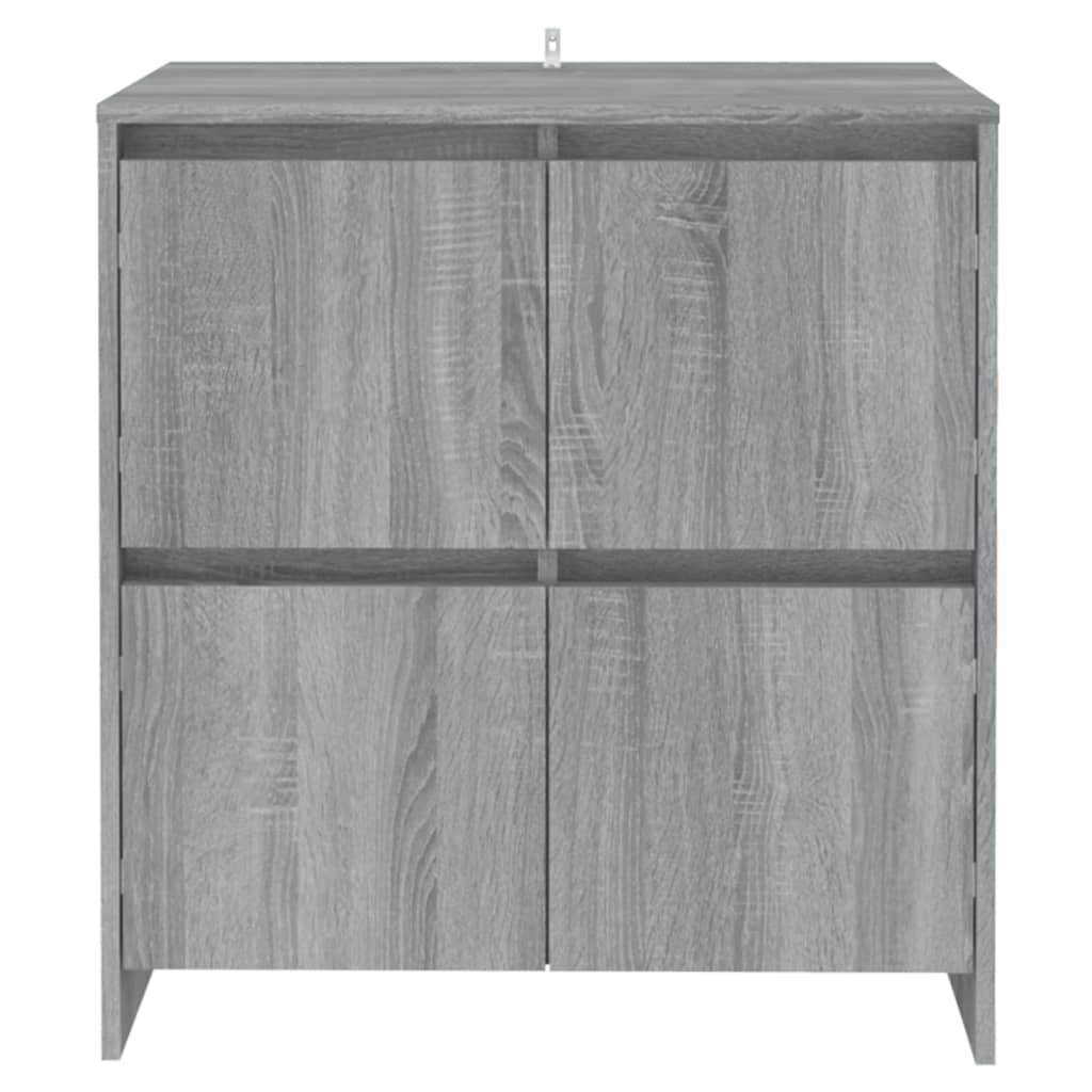 skænke 2 stk. 70x41x75 cm konstrueret træ grå sonoma-eg
