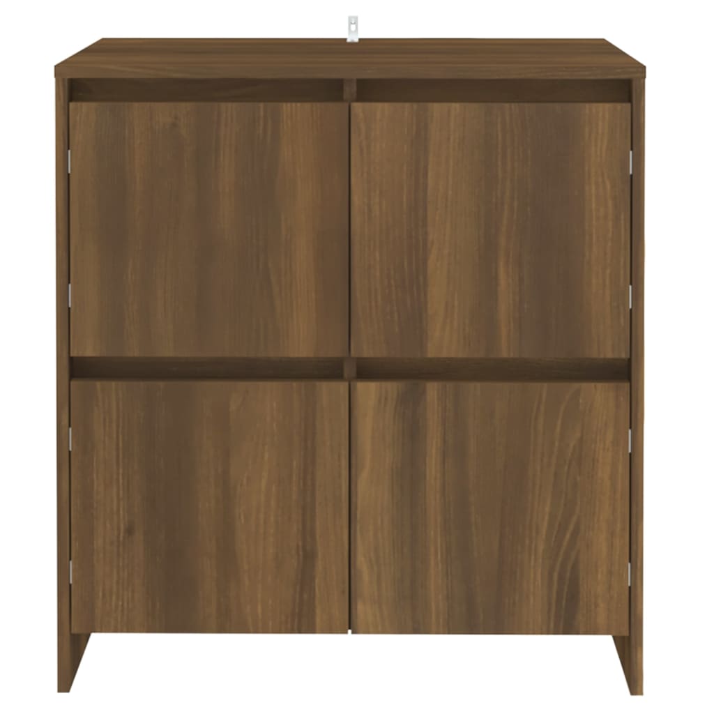 skænke 2 stk. 70x41x75 cm konstrueret træ brun egetræsfarve