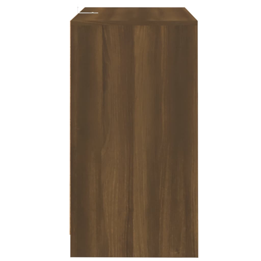 skænke 2 stk. 70x41x75 cm konstrueret træ brun egetræsfarve