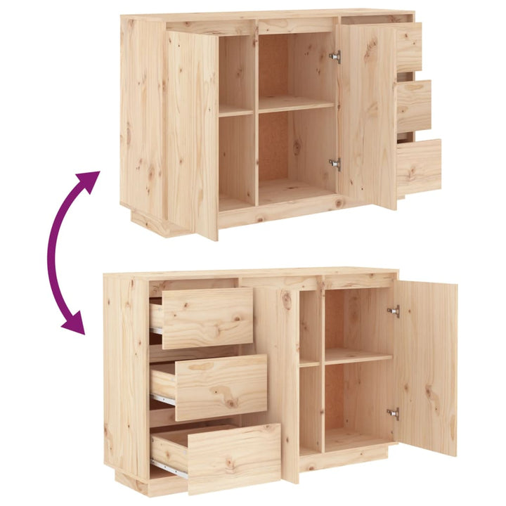 skænk 111x34x75 cm massivt fyrretræ